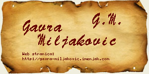 Gavra Miljaković vizit kartica